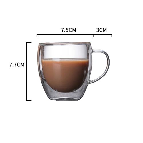 

Heat Resistant Transparent Glass Cup for Espresso Coffee Milk Whiskey Tea Beer Double Mug Cocktail Vodka Wine Creative Drinkware 401-500ml