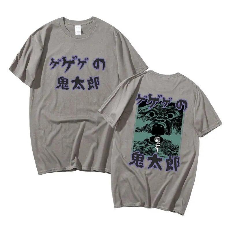 Japonské Anime Gegege No Kitaro Grafické tričko Unisex Dámské Unisexga Oversized trička Pánské tričko z čisté bavlny Unisex Vintage trička