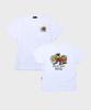 Künstlerkleidung [Atw X Collabo] Ryusi Sonnenblumen-Lächeln Kurzarm-T-Shirt Wh