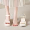 2025 Summer New Versatile Skirt High Heel Platform Lightweight Sandals Daily High Heels Women's Non-slip