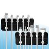 4 Pcs Cable Holder Clip 5 Slots Acrylic Phone Tablet Charging Cord Management   for Desk Wall