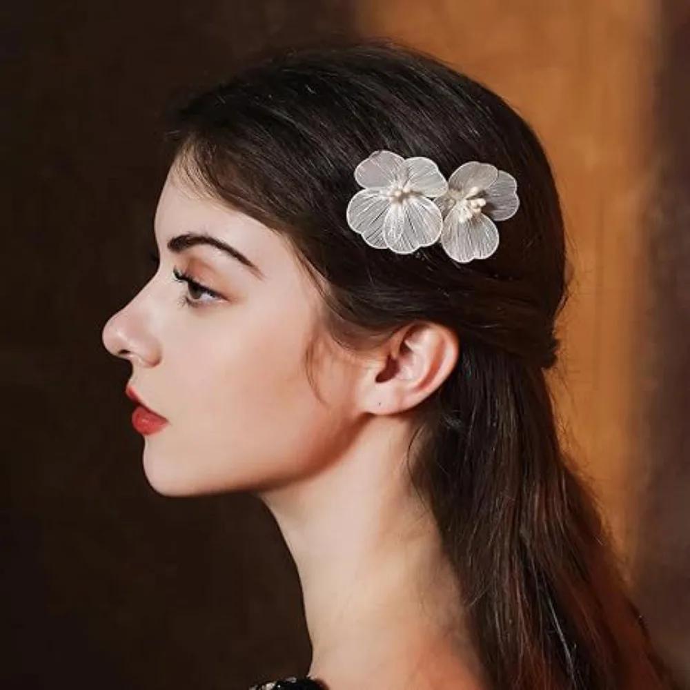 Alloy Flower Hair Clips Women's Hairdo Accessories Fashion Bridal Wedding Hair Comb Women's Headwear Wedding Accessories