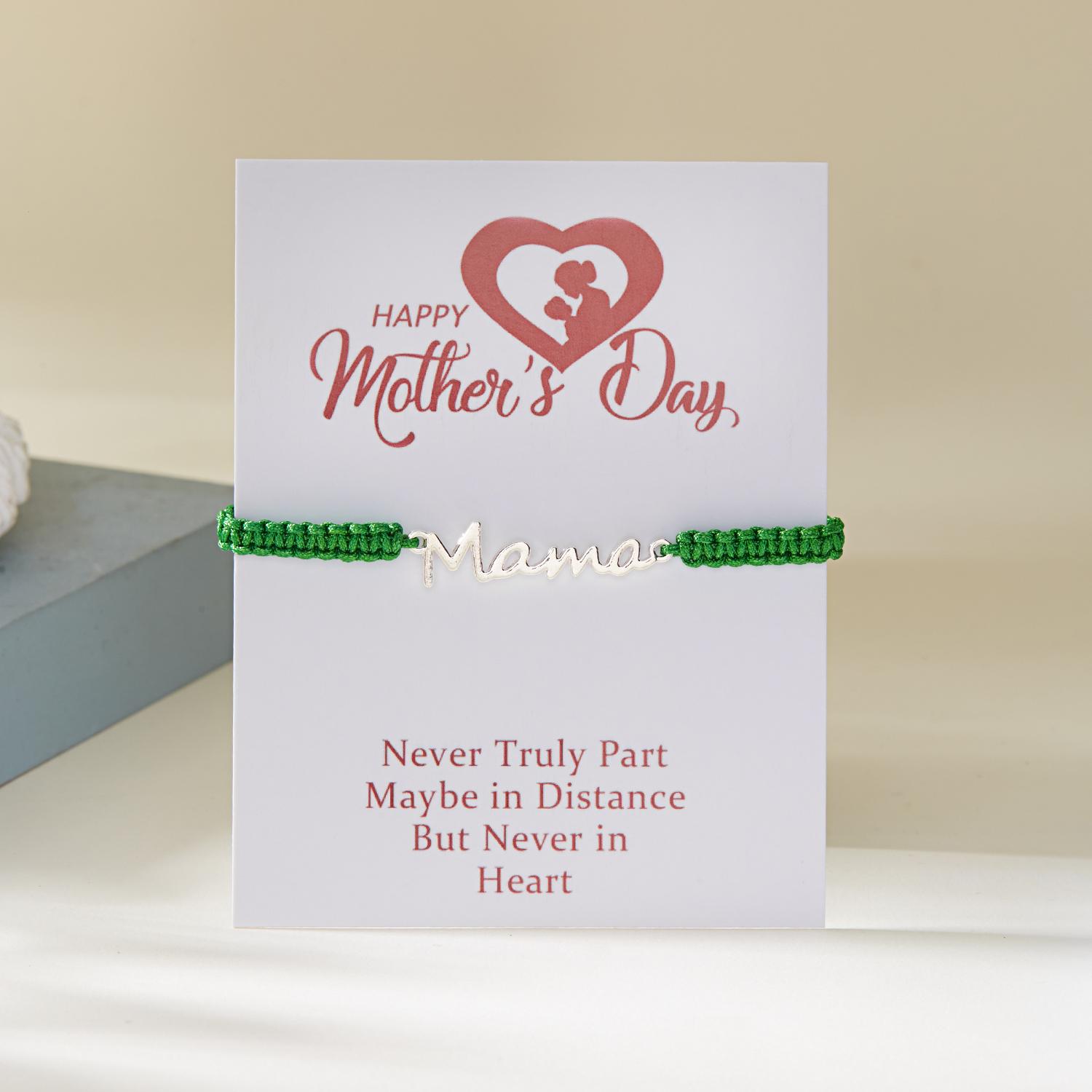 

Handmade Braid String Letter Mama Bracelets for Women Red Black Buddhist Tibetan Woven Rope Bracelet Mother s Day Jewelry Gift