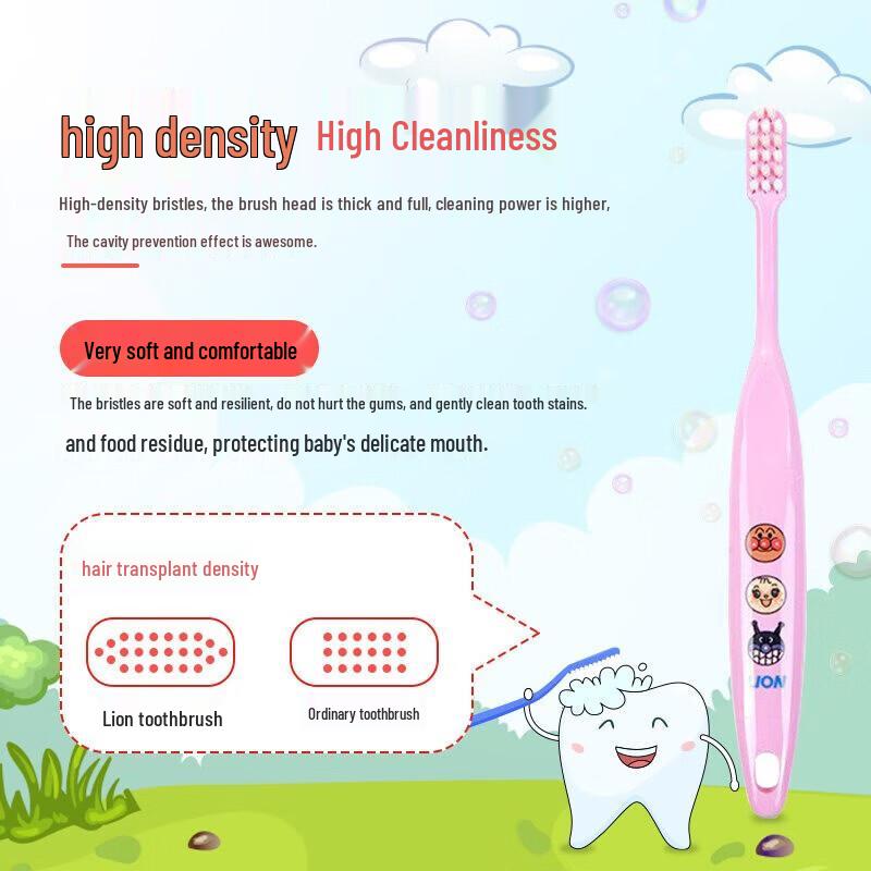 Lion King Anpanman Children's Toothbrush 1.5-5 Years (3-Pack)