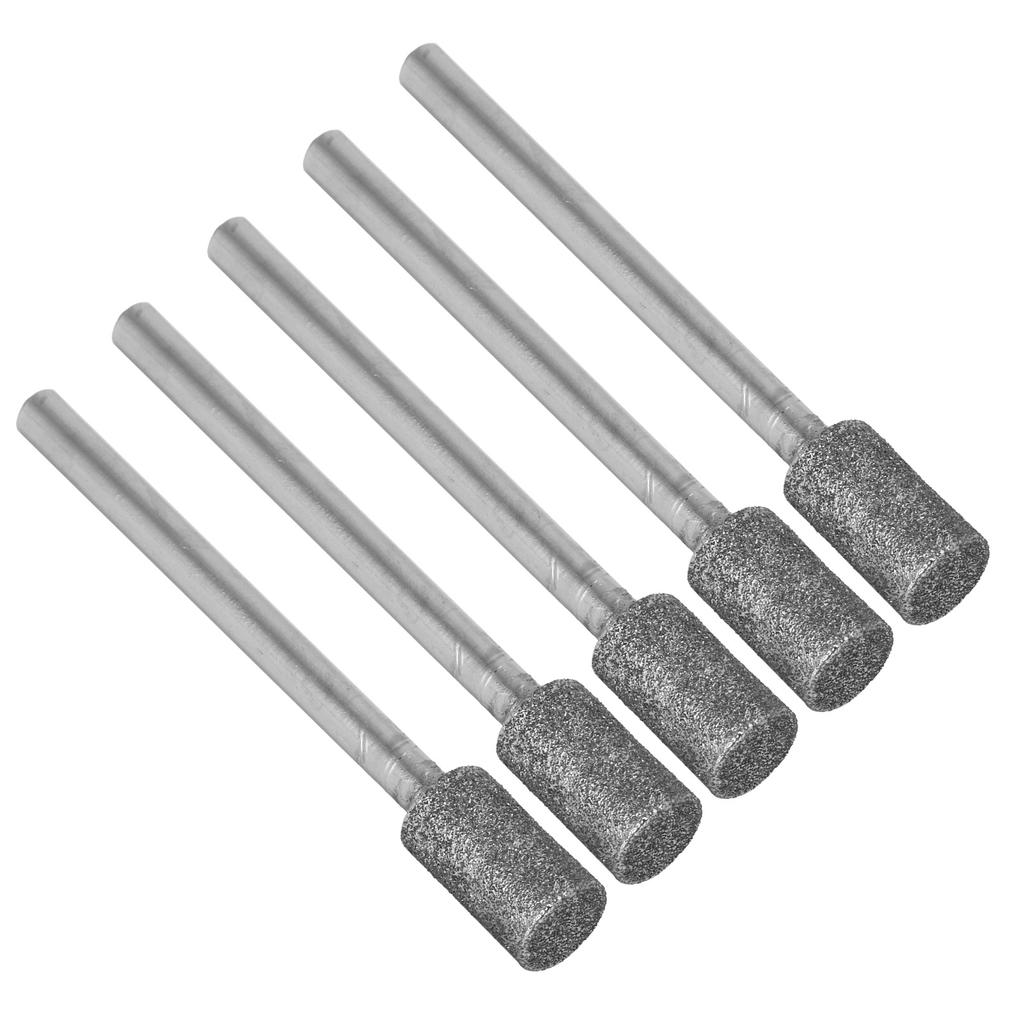 5PCS Cylinder Diamond Grinding Head Bit Parts for Piglet Electric Tooth Grinding Polisher