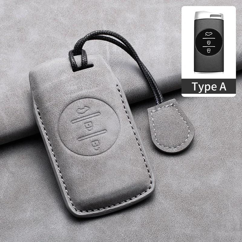 4 Button Leather Car Key Case Cover for Chery Omoda 5 2023 for Chery Tiggo 8 Pro Tiggo 7 Pro 8 PLUS Arrizo for Omoda S5 C5 Modod