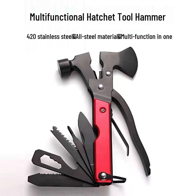 Popular 16-in-1 Multi-functional Car Axe Hammer Emergency Tool for Camping and Outdoors