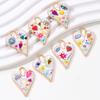 5pcs New Fashion Colorful Heart Eye Enamel Charms Style Personalized and Trendy Pendants For Making Handmade DIY Jewelry
