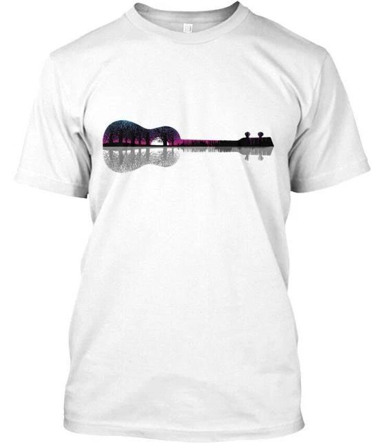 Best Music Ukulele Guitar Shape Art New T-shirt Made in the USA Size S to 5XL S