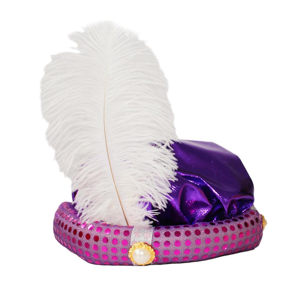 Arab Style Funny Hat with Feather Personality Carnivals Party Christmas Unisex Casual Beanies Hat Adult Cap