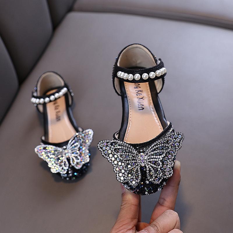 Spring/autumn new style ladylike baby girl children's princess rhinestone single shoes leather shoes dance performance shoes