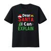 Dear Santa I Can Explain Funny Christmas Kids Xmas T Shirt Black vintage Washed Unisex designer clothes Slightly fashion