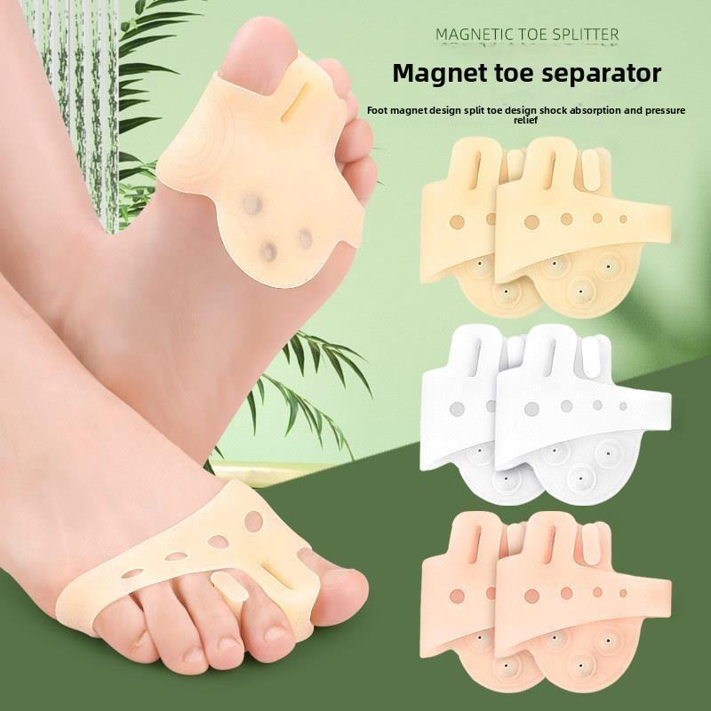 New Five-hole Toe Splitter, Thickened Plantar Ventilation, Shock Absorption and Pressure Relief Massage Forefoot Half-yard Pad, Hallux Valgus Orthosis