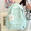 Schoolbag New Small Fresh Schoolbag for Girls, Simple Small Floral Backpack, Light and Large-capacity High School Backpack