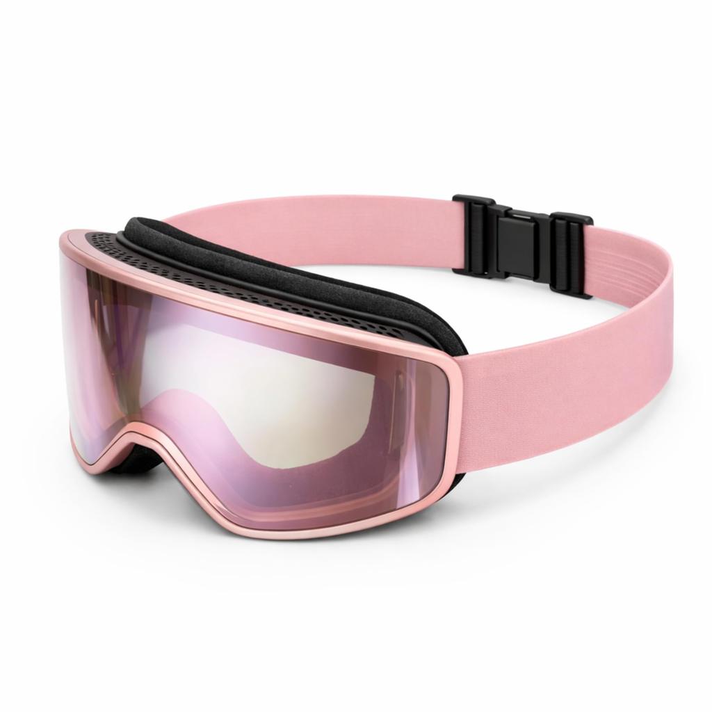 FUJIKAZE Snow Goggles, Photochromic Lens, REVO Photochromic Mirror Lens, XG Series (Non-Heating), Magnetic Attachment, Lightweight (170g), Buckle Stra