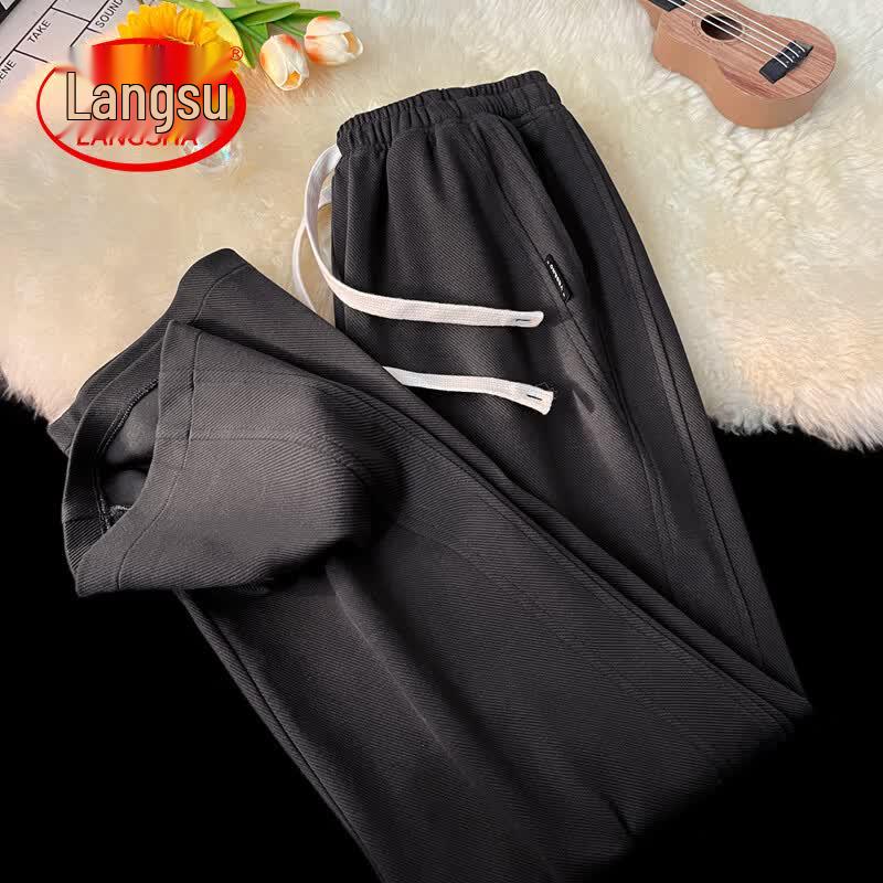 LangSha Men s Summer Casual Straight-Leg Pants XL