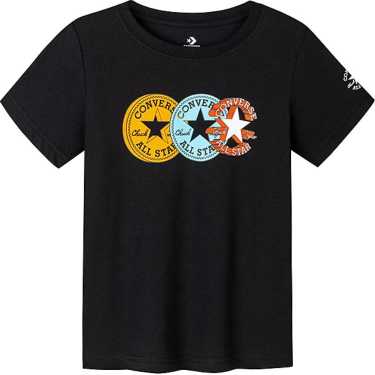 Converse CHUCK PATCH DISTORT T Shirt Jet Black Kids CV2422259GS-001 120/60