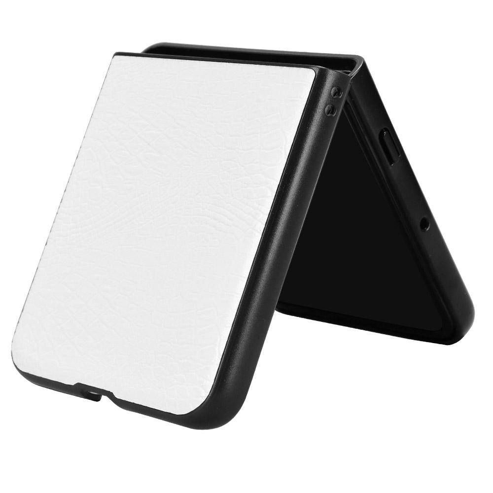 For Motorola Razr 60 Ultra 5G Case Crocodile Texture Leather Coated Hard PC Phone Cover