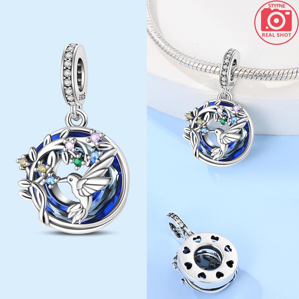 Exquisite Animal Firefly Blue Bow Dolphin Beads Fit Bracelet Charms Copper Original Jewelry Making Women Anniversary Gifts