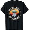 Ask Me About My Butthole UFO Funny Spaceship Alien Abduction T-Shirt Y2k Individuality  Man Clothes Vintage Clothes