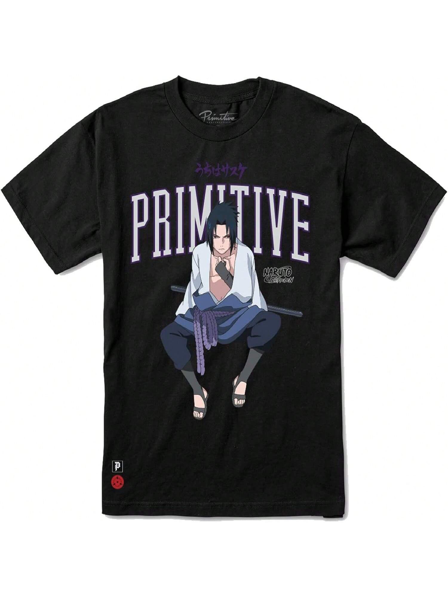 

Camiseta de manga corta negra talla S para hombre con la marca de maldición de Sasuke de Shippuden XXXXXL чёрный