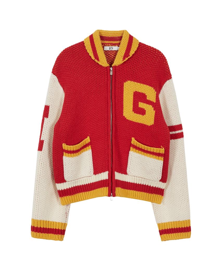 ILLIGO Ig Varsity Knit Zip-Up Red