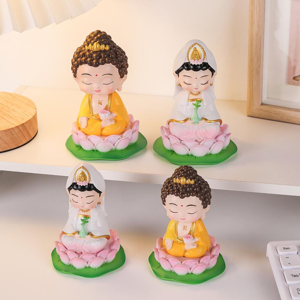 Guan Yin Statues Buddhas Figurines Statue for Home Decors,Meditations Decorations Ornament for Home Car Office Decors