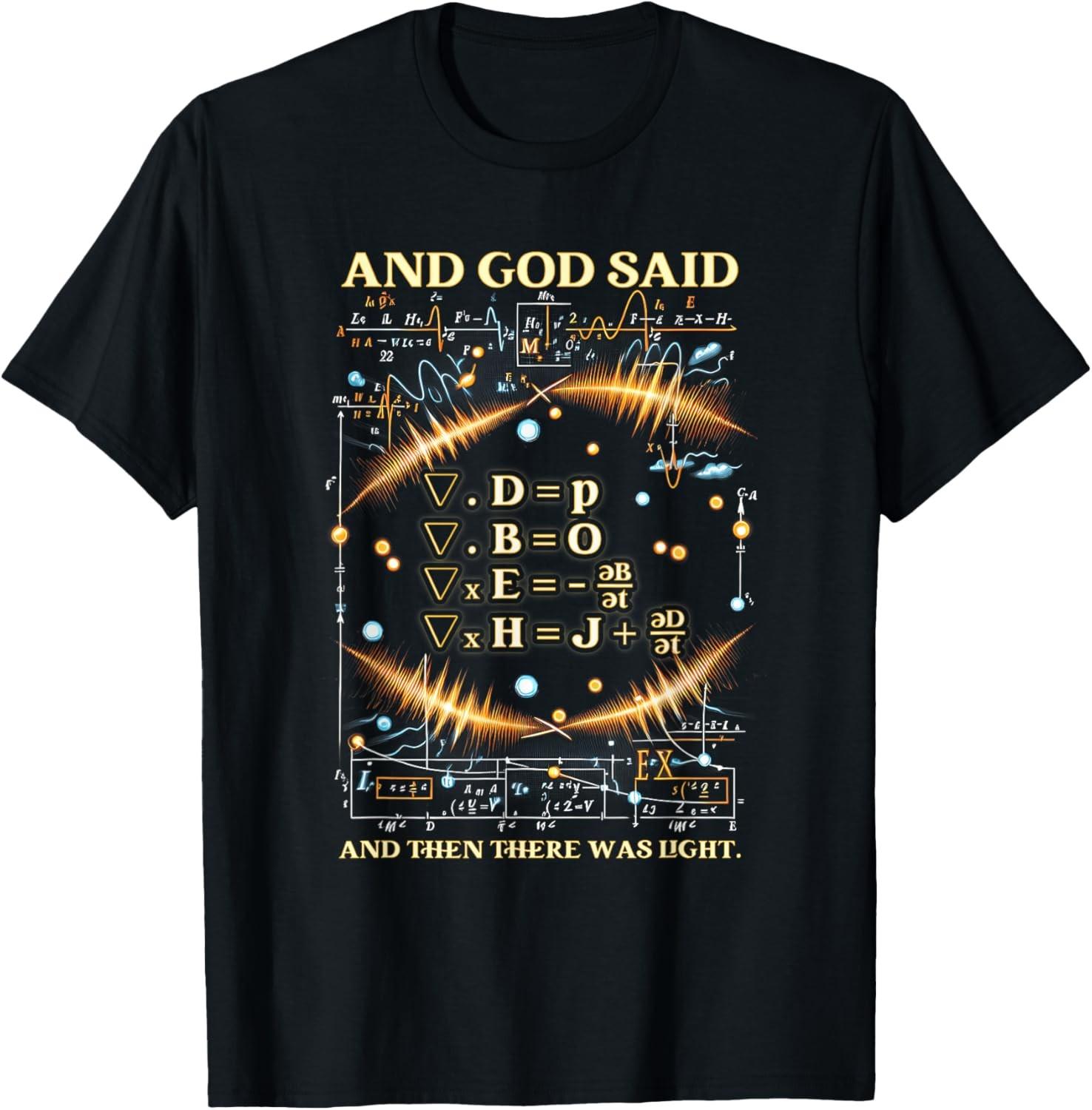 God Said Maxwell Equations And Then There Was Light Physics T-Shirt S разноцветный