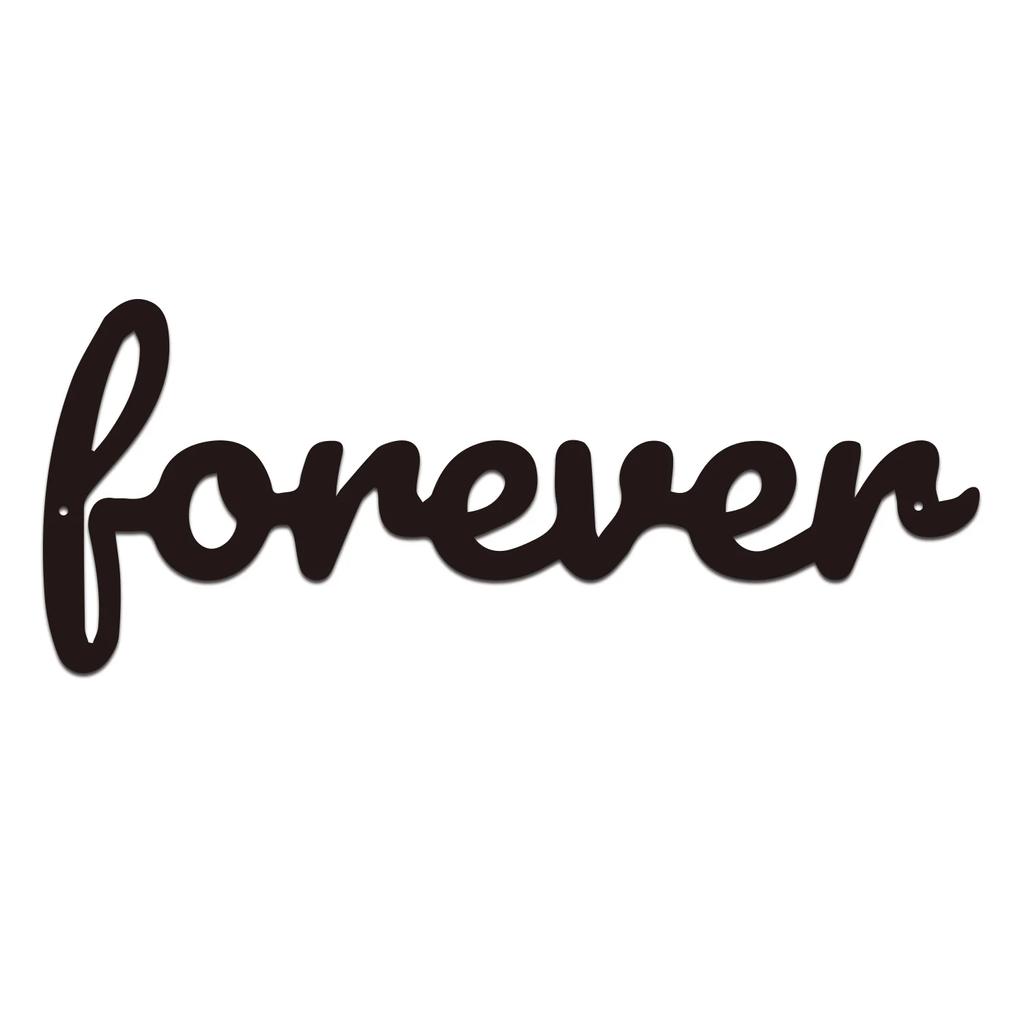 Forever Sign Cursive Word Wall Art Elegant Cursive Design Ideal Wedding Gift Farmhouse & Personalized Decor Stylish Wall Art