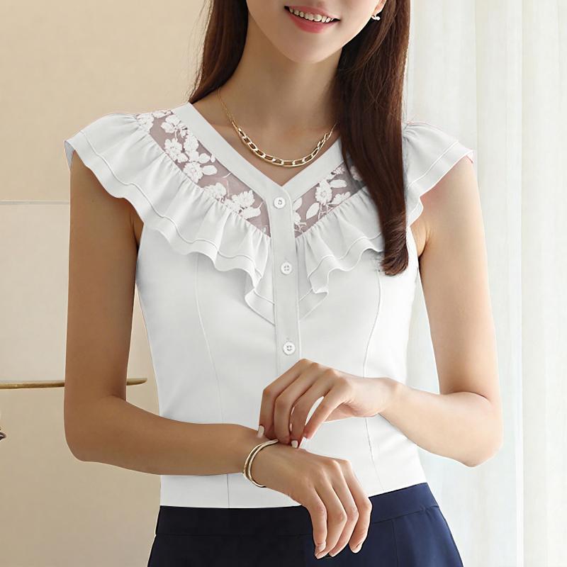 

ZANZEA Women Casual Mesh Patchwork V-Neck Summer Sleeveless Blouse M