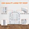 Pet Door: Cross-Border Cat & Dog Kennel Door with No-Flip Stopper for French Doors