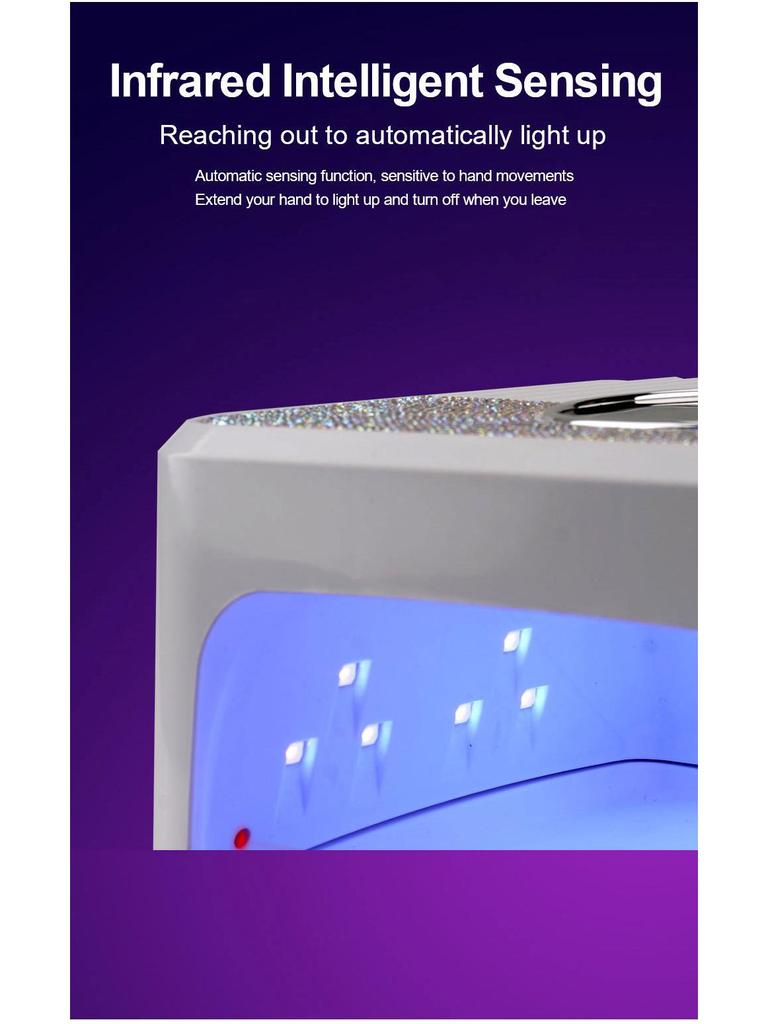 268W High-Power Dual-Hand Nail Lamp - Quick-Drying, No Darkening, Gel Polish Light Therapy