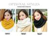 Women's Korean Style Solid Color Knit Wool Pullover Scarf - Autumn/Winter 2025