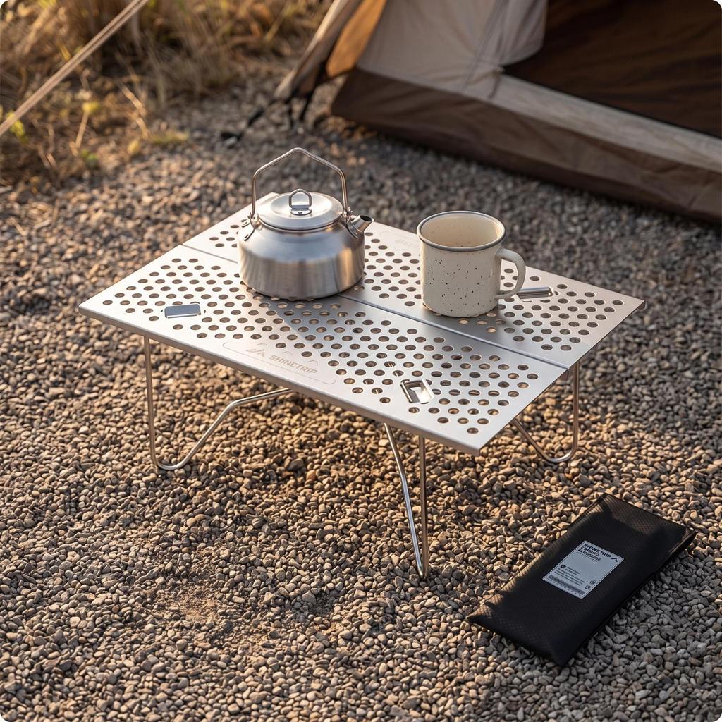 Foldable Outdoor Table Portable Folding Camp Lightweight Furniture for Campers,