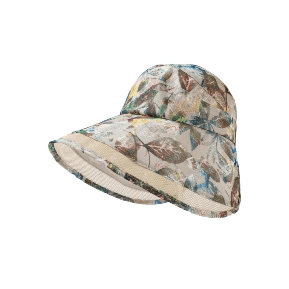 

Adjustable Flower Empty Top Cap Breathable Large Brim Sun Hat Anti-Sun Fisherman Hat UV Protection бежевый