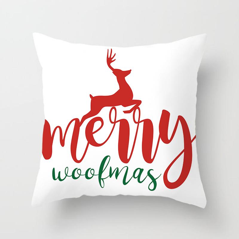 Christmas Throw Pillow Set Santa Claus Sofa Gift Home Decor Pillowcase Christmas Gift Pillowcase