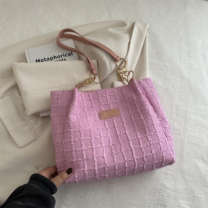 

Модная сумка большой вместимости 2025 весна новая универсальная повседневная сумка женская нежная сумка-тоут