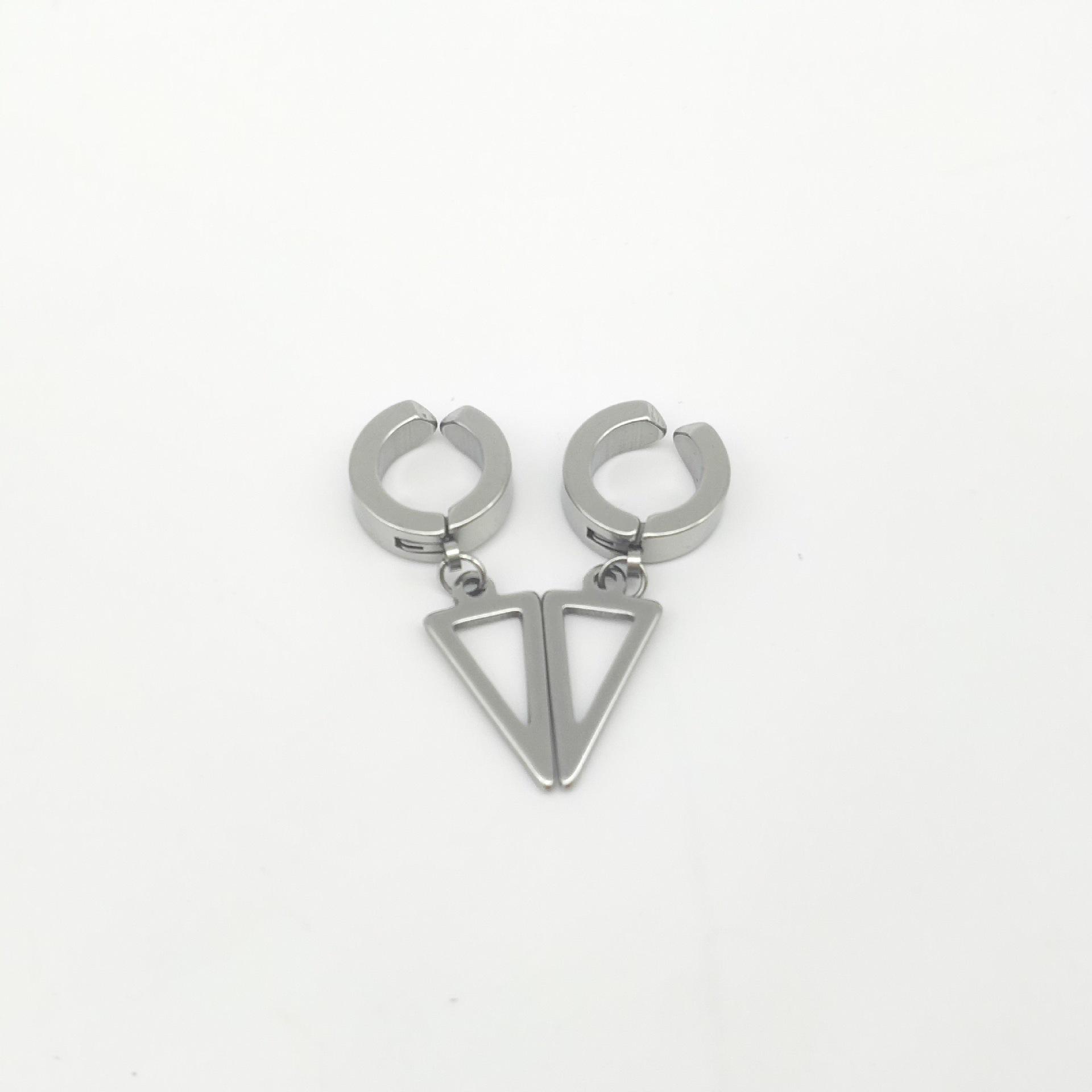 

Панк серьги-треугольники Silver 1 pair