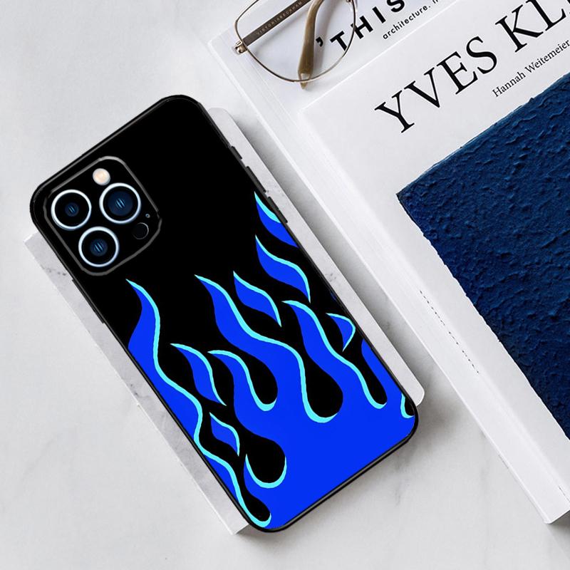 Blue Red Flame Fire Phone Case For iPhone 13 11 12 14 15 16 Pro Max 7 8 Plus X XS XR 12 13 Mini Bumper Cover