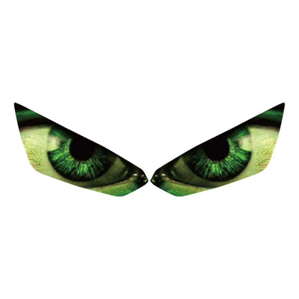 For 2014-2016 Kawasaki Z1000 Headlight Sticker Headlamp Decor Green Eye Decal X2