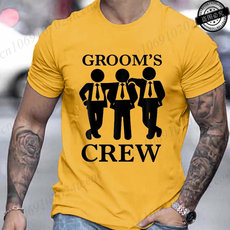 Летняя Повседневная Мужская Футболка Смешная Вечеринка Холостяка Команда Жениха Свадебная Вечеринка Мужские Футболки Повседневная Мужская Футболка С Круглым Вырезом Топ Мужская Футболка S