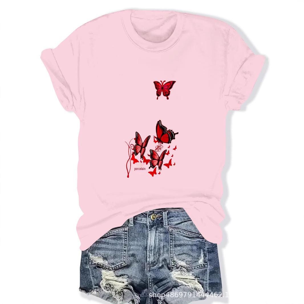 

Women s Fashion Round Neck T-Shirt Large