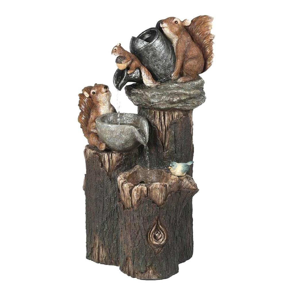 Solar Animals Family Bathing Terrace Resin Decoration Luminous Decoration