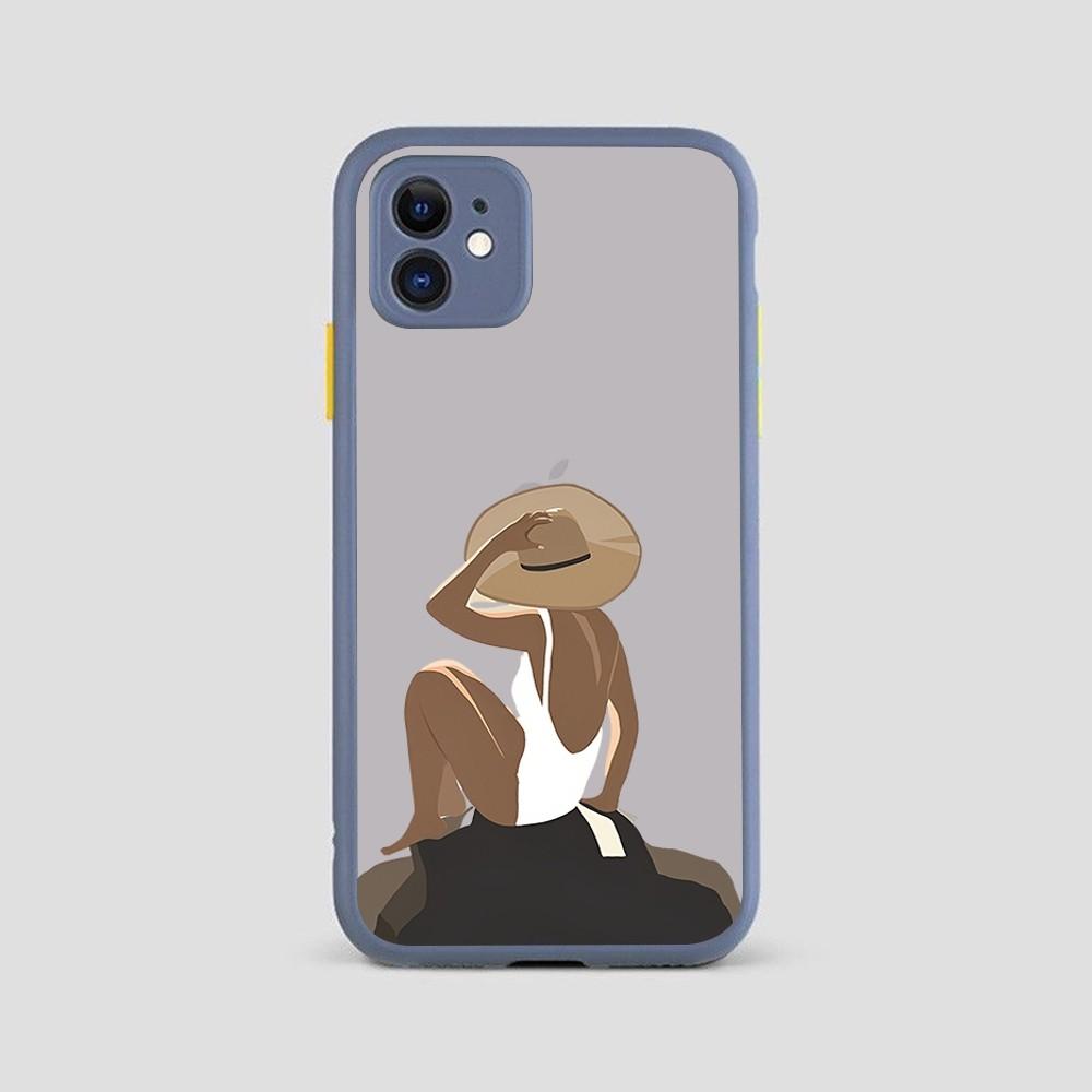 Beach Surf Girl Phone Case for iPhone 14 11 12 13 Mini Pro Max 8 7 Plus X XR XS MAX Translucent Matte Cover