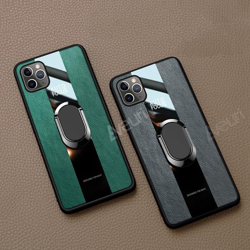 Luxury Leather Phone Case For iPhone 6 6s 7 8 Plus SE 2020 Ring Holder Cover For iPhone 12 Mini 11 13 Pro Max X XR XS Max Case