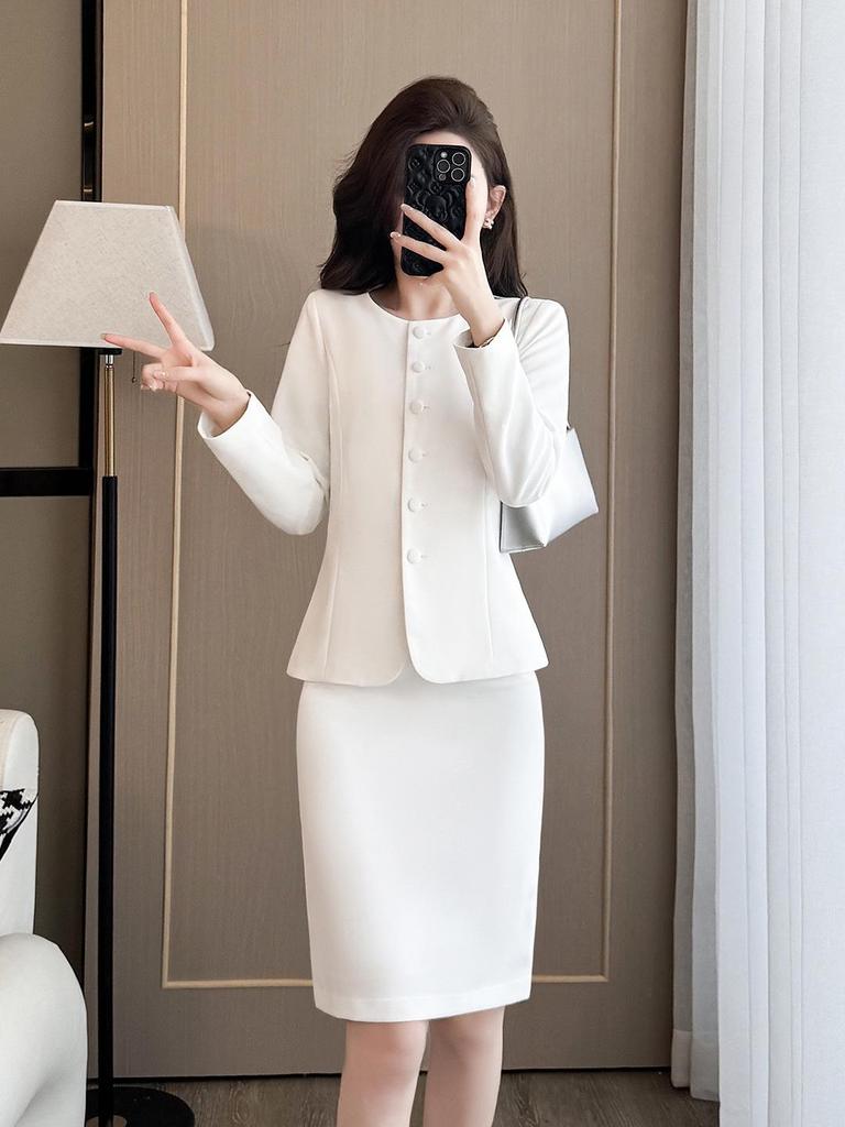 Completo da Donna Primavera 2026 Slim Fit Professionale per Salone di Bellezza e Receptionist
