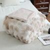 Thick and Warm Modern Blanket Autumn and Winter Bubble Velvet Rabbit Fur Blanket Plush Sofa Towel Pillow Cover Soft and Comfortable Bed Sheet