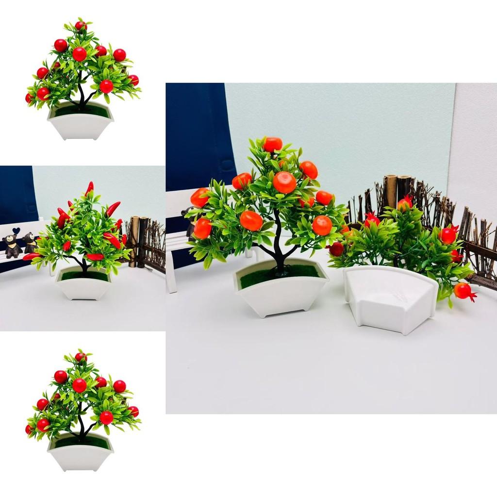 Fruit Tree Desktop Decor With Silk Material For Office And Photography Displays
