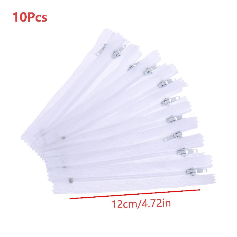 10Pcs Nylon Zippers Rust-proof Slider for Pants Garment Sewing DIY Clothing Repair Household Tailoring Craft Projects