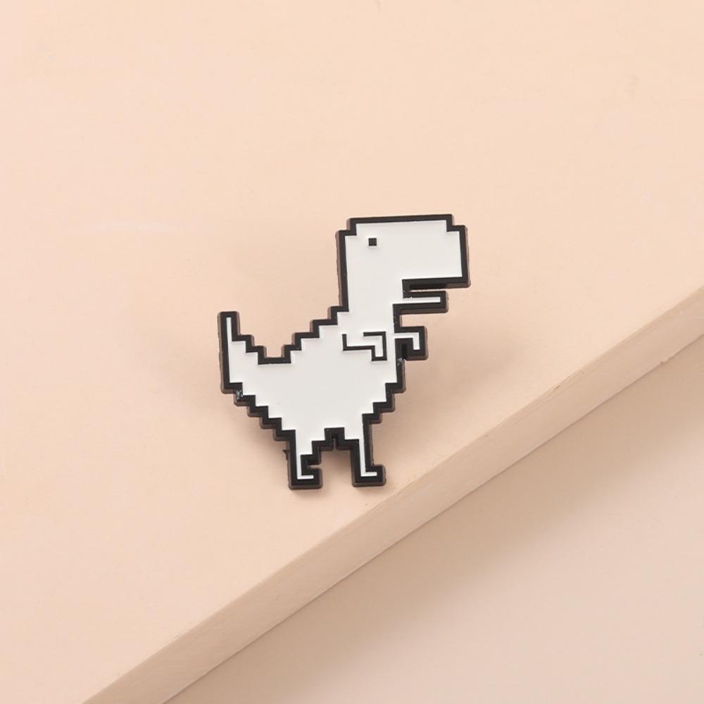 Dinosaur Brooches Pixel Style Lapel Badges Gift Enamel Pins  Kids Friends